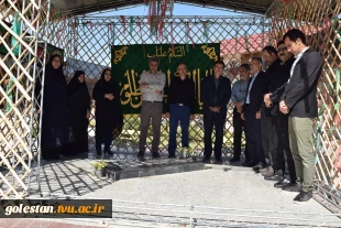 به مناسبت هفته دفاع مقدس تجدید میثاق کارکنان دانشکده های چمران ومائده با شهداء گمنام در تپه نور الشهدا وشهید گمنام دانشکده مائده گرگان 2