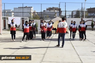 مانور زلزله در خوابگاه دانشجویی دانشکده فنی وحرفه ای مائده گرگان برگزار گردید 2