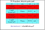 جدول زمانبندی انتخاب واحد بهمن97 2