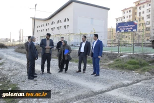 بازدید مهندس سید النگی شهردار محترم گرگان، مهندس ناصر گرزین رییس شورای اسلامی شهر گرگان و دکتر غفاری رییس دانشگاه فنی و حرفه ای استان گلستان و معاونین از پروژه نیمه تمام سایت شهرک شهریار پسران شهید چمران گرگان. 4